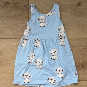 H&M Light Blue Toddler Dress with Cute Puppy Print